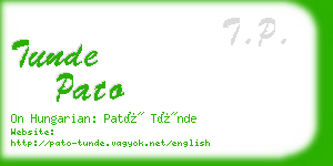 tunde pato business card